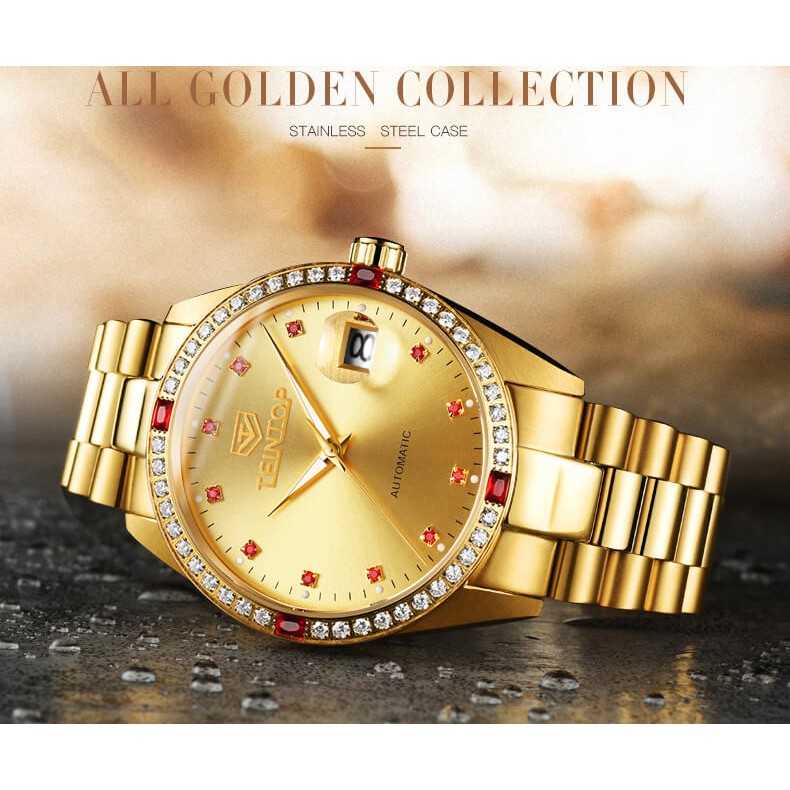 ĐỒNG HỒ NAM CHÍNH HÃNG TEINTOP T7007-1 hàng mới,Kính sapphire ,chống xước,Chống nước,máy cơ(Automatic),Bảo Hành 12 Tháng