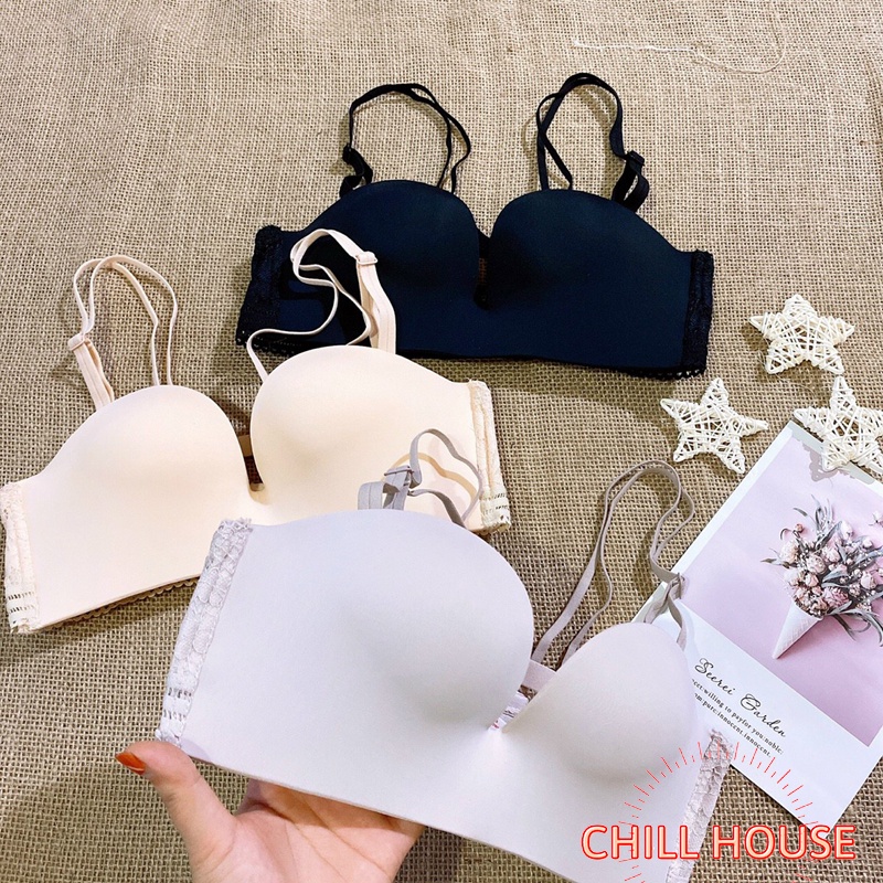 ÁO LÓT CHỐNG TỤT QUẢ NGANG DÂY REN KHÔNG GỌNG ÔM ĐẨY NGỰC ĐẸP A26 - CHILLHOUSE