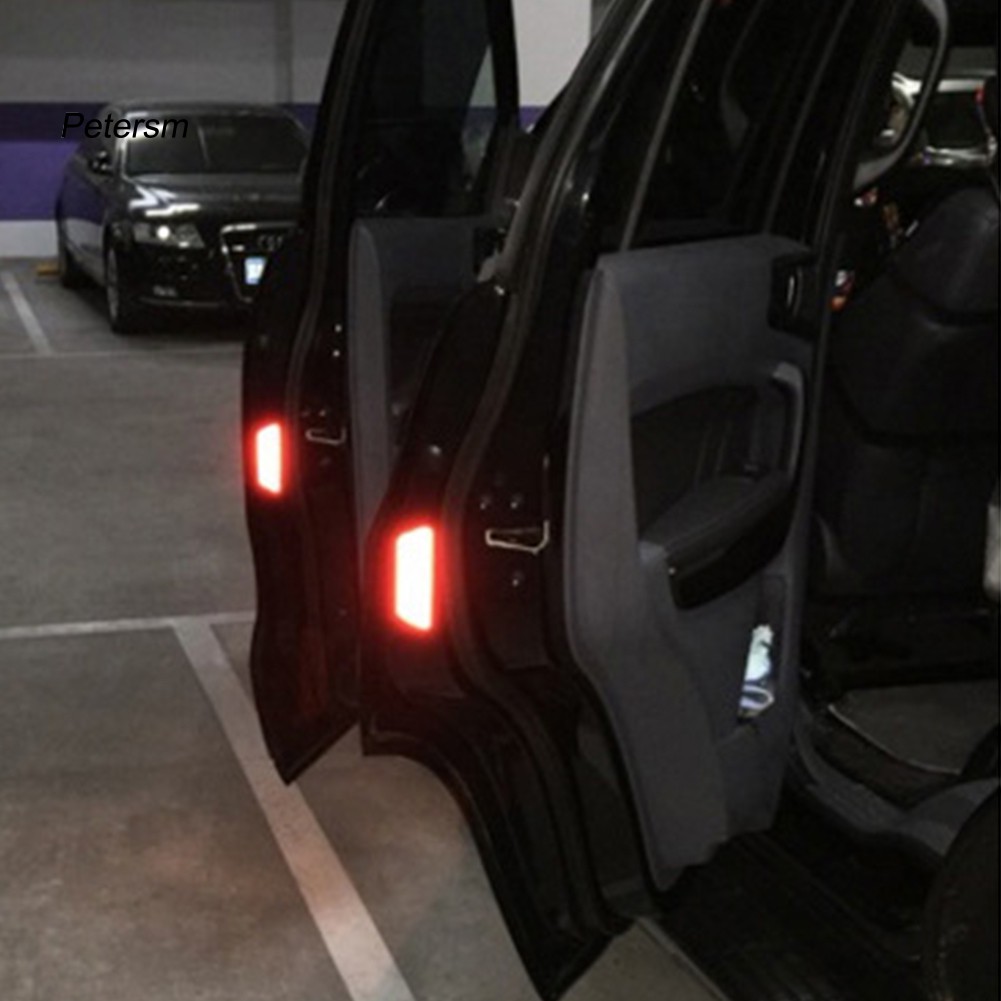 Set 4 miếng dán phản quang cảnh báo mở cửa xe ô tô