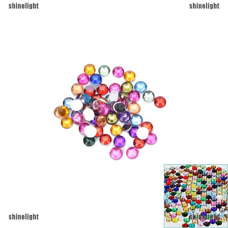 『SH』 1000Pcs Mixed Color Acrylic Nail Art Glitter Rhinestone Nail Tool DIY Decoration ※HOT