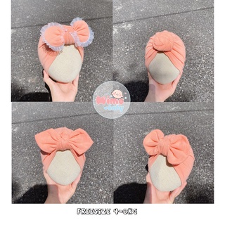 Mũ turban bé gái - cam đào Mimo baby (4-8kg)