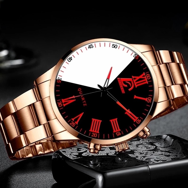 Đồng Hồ Đeo Tay Bằng Thép Không Gỉ Thiết Kế Đơn Giản Thời Trang Cho Nam