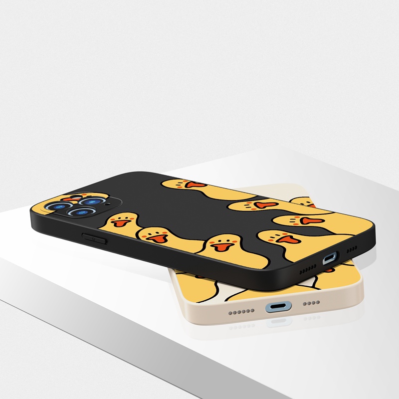 Ốp lưng iphone Ốp điện thoại Suntaiho silicone in hình chú vịt thích hợp cho iPhone 13 12 11 Mini Pro X XR XS Max 7 8 Plus