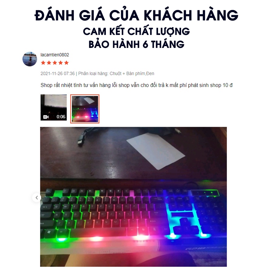 [BẢN 2021 MỚI NHẤT ] Bàn Phím Chuột Giả Cơ G21 - Chuyên game - Có đèn LED 7 màu - Cho máy tính, laptop