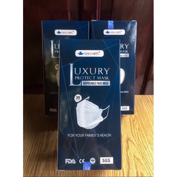 Khẩu trang 4D SEN VIỆT LUXURY PROTECT MASK ( 1HỘP/ 30 CÁI) | BigBuy360 - bigbuy360.vn