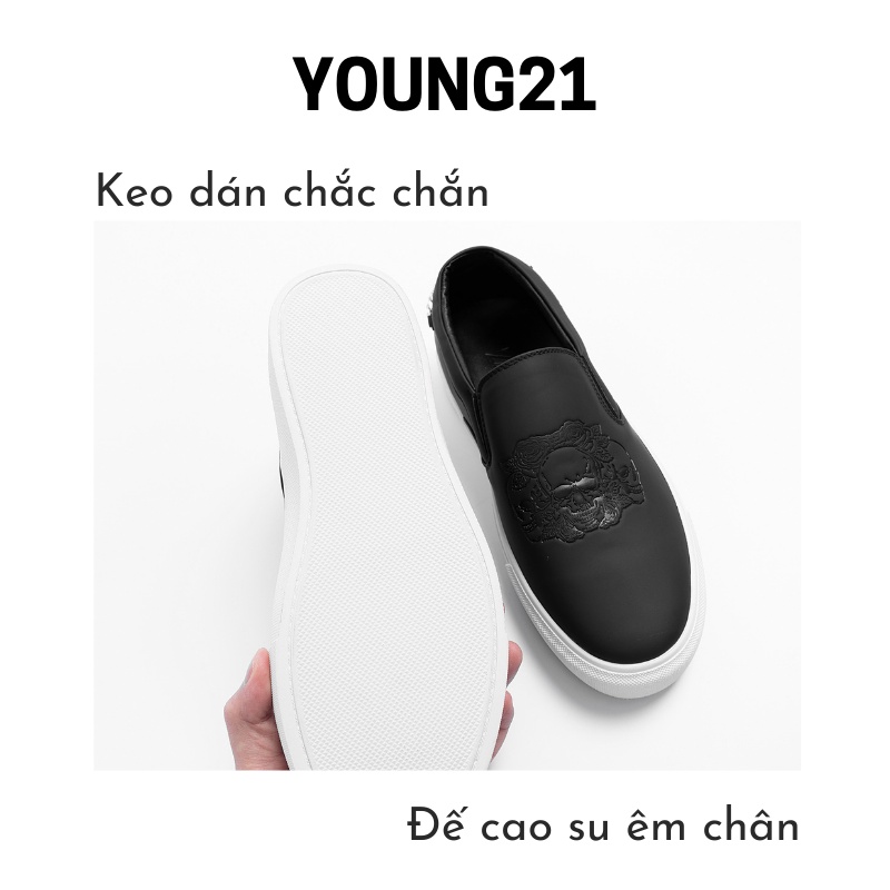 [MỚI NHẤT 2021] Giày lười nam hoạ tiết đầu lâu siêu chất | BigBuy360 - bigbuy360.vn