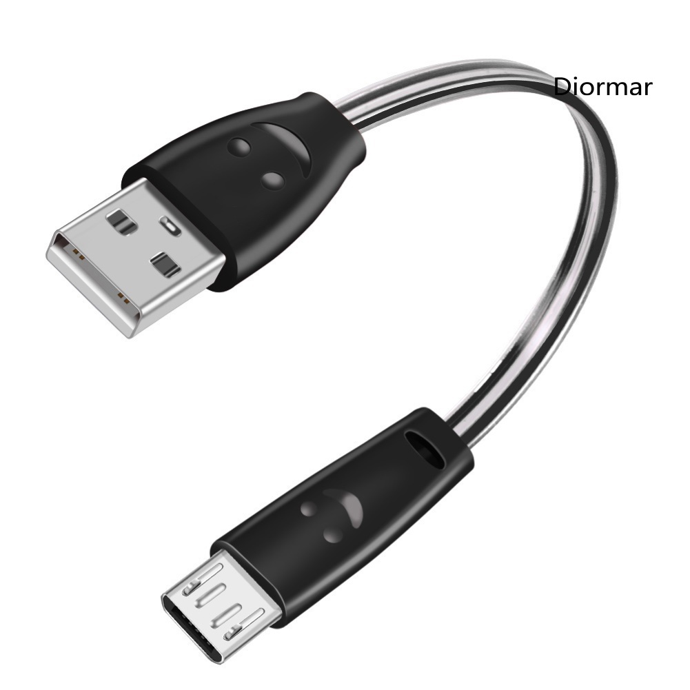 Dây Cáp Sạc Micro Usb 1m Hình Mặt Cười Có Đèn Led Phát Sáng Cho Điện Thoại Android