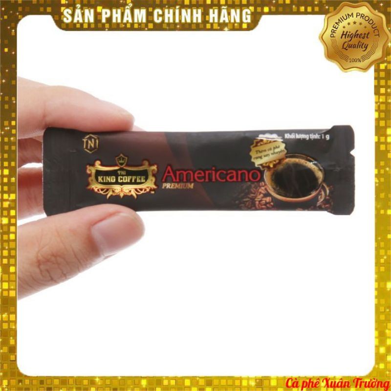 [Cà Phê Giá Sỉ Date New] Cà Phê Hòa Tan Cao Cấp King Coffee Americano Premium (Hộp 15 gói x 1g)