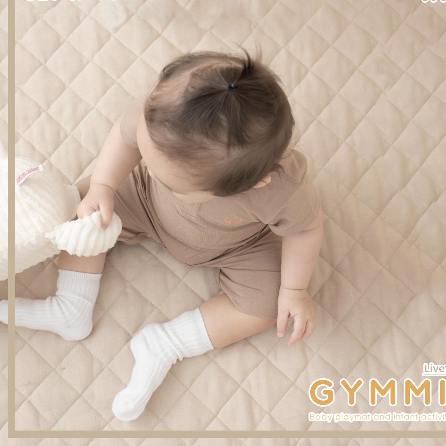 [CHÍNH HÃNG] Thảm chơi đa năng cao cấp Gymmie trẻ em kích thước 120x120 Bu