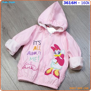 Áo khoác bé gái dù 2 da vịt Donal xinh xắn_ 3616