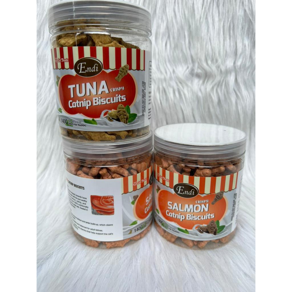 Snack cho mèo tiêu lông Catnip Biscuits Endi hộp 140G