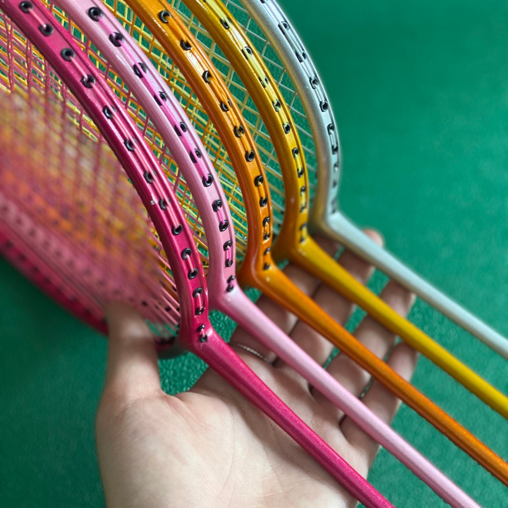 Vợt cầu lông-phôi vợt nhiều màu, khung cacbon cao cấp tặng quấn cán vợt cầu lông, có bao đựng vợt đi kèm