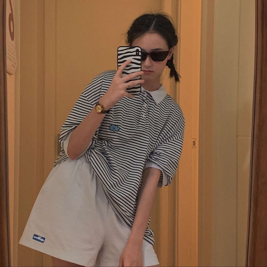 Xiaozhainv Quần short thể thao ống rộng thời trang Hàn Quốc mới năng động cho nữ