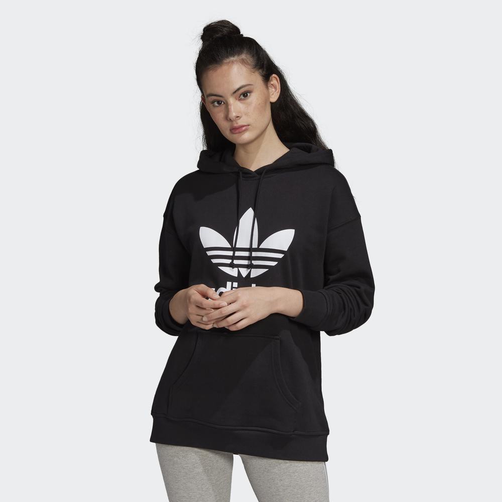 Áo Hoodie adidas ORIGINALS Nữ adidas Adicolor Trefoil Hoodie Màu đen FM3307 | BigBuy360 - bigbuy360.vn