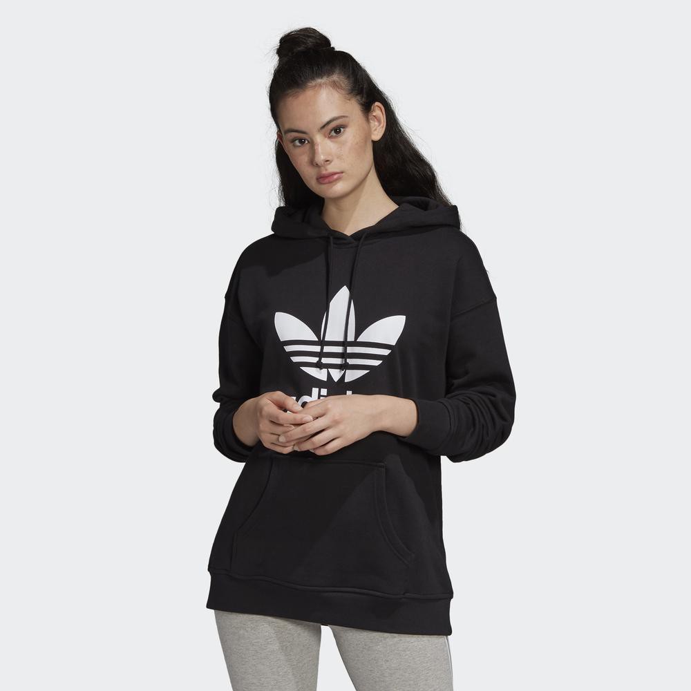 [Mã WABRD7 giảm 150K đơn 1 Triệu] Áo hoodie adidas ORIGINALS Adidas Adicolor cây chĩa ba Nữ đen FM3307