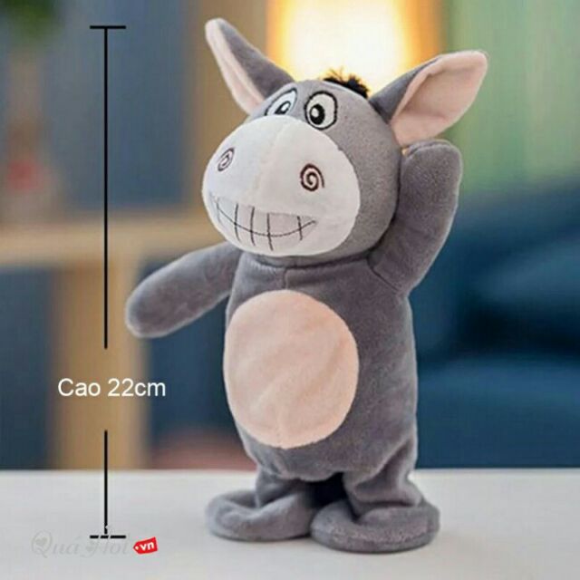 Com bo 1 con lừa biết nói và 1 đôi giày thể thao bo chun cho bé