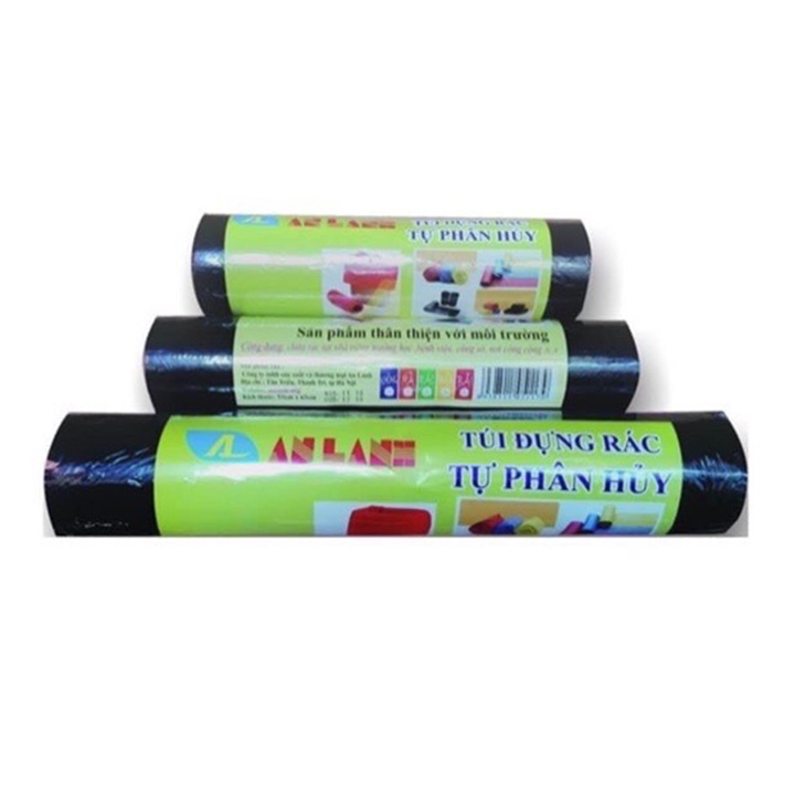 1 Túi Đựng Rác Tự Phân Hủy Màu Đen Khổ Lớn Bảo Vệ Môi Trường ( kích thước 53 * 63 ) 【1 túi khổ lớn】