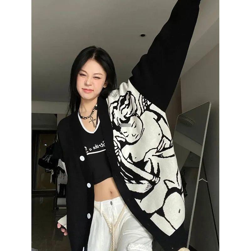 Áo Khoác Cardigan Cổ Chữ V Dáng Rộng Phong Cách Thời Trang Xuân Thu Mới 2022