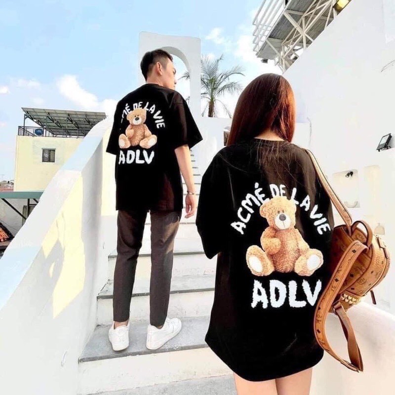 Áo thun unisex form rộng ADLV dễ thương vải dày mịn (V198)