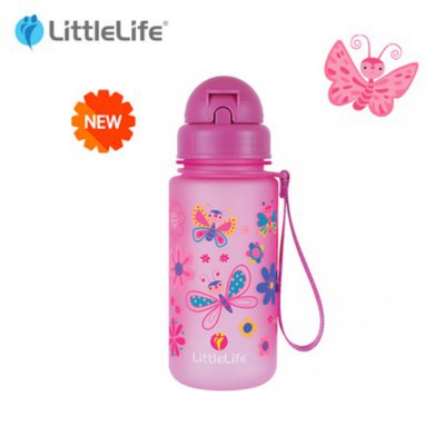 English Littlelife Straw cup cho trẻ em Tritan Animal Design Kindergarten Baby Drinking cup 400ml Portable Fall Proof and Leak Proof cup cho trường tiểu học