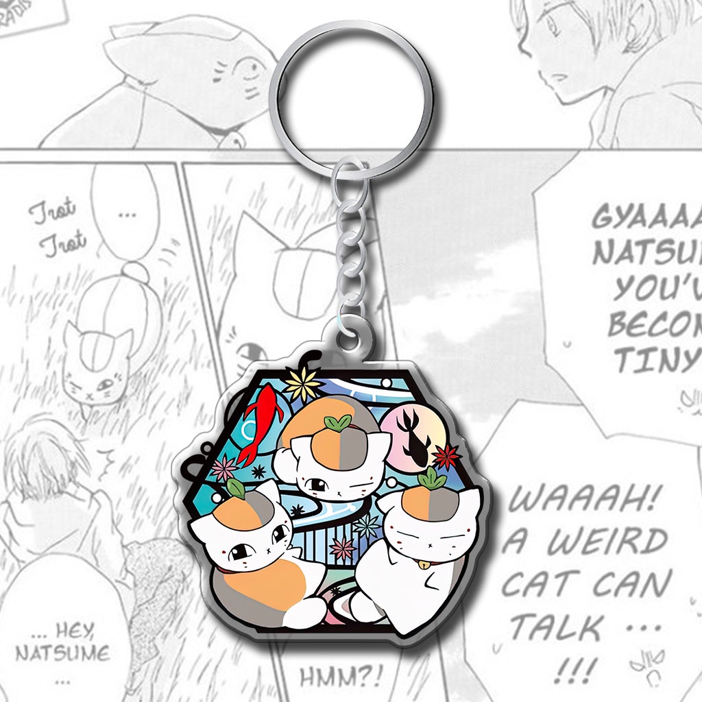 Mã QR in theo yêu cầu và móc khóa Thegioipuzzle Natsume Yuujinchou Hữu Nhân Sổ Nyanko Sensei đáng yêu