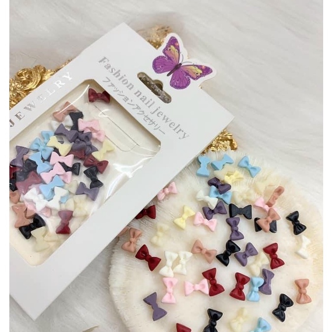 Túi nơ 11 phụ kiện gắn móng làm nail mi