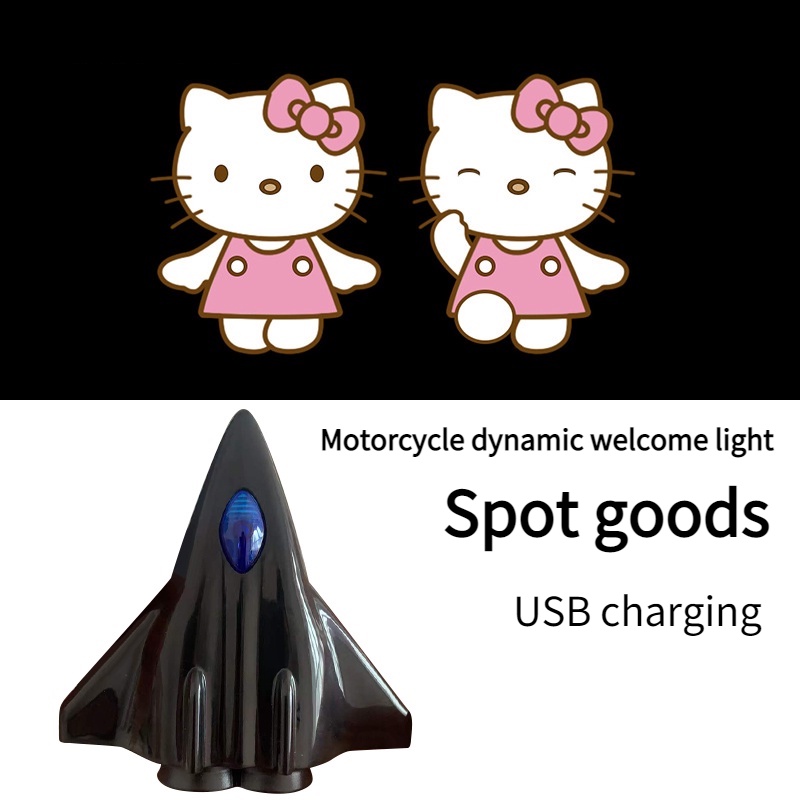 Đèn led chiếu hình nhân vật hoạt hình hiệu ứng laser trang trí xe máy/cửa xe hơi