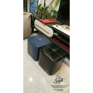 Ghế đôn sofa bọc da cao cấp