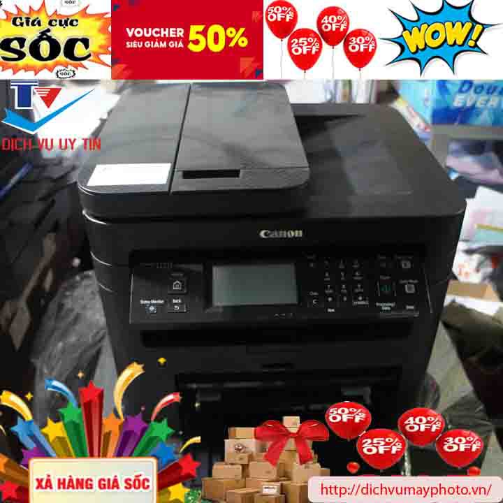 Máy in cũ Canon MF 215 hàng like new mới trên 90% đầy đủ photocopy ADF scan in photo mặt gương