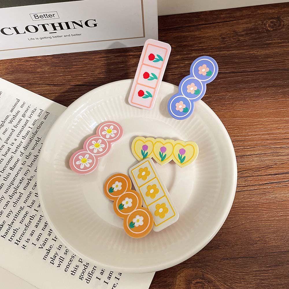 TWINKLE Kẹp Tóc Hình Hoa Tulip / Dâu Tây / Hoa Tulip Bằng Acrylic Kiểu Hàn Quốc