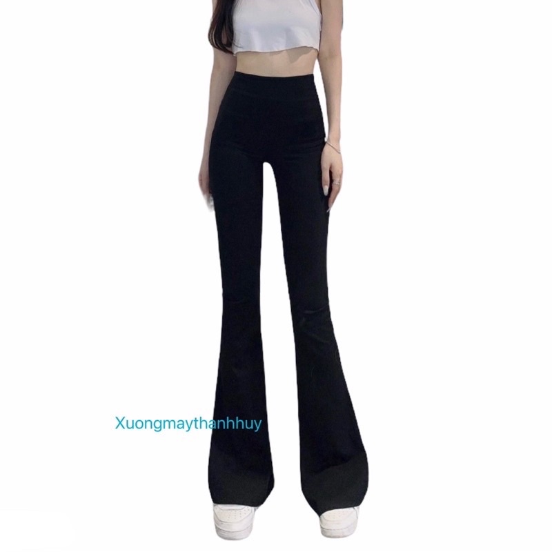 Quần ống loe, quần legging dài loe tôn dáng chất cottong co dãn 4 chiều | BigBuy360 - bigbuy360.vn