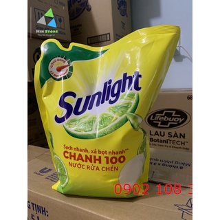 Nước rửa chén SUNLIGHT túi 2.6kg hương chanh xả bọt nhanh