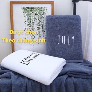 Khăn tắm spa cao cấp 70x140 cm thêu logo 12 tháng, chất khăn bông mềm mịn chuẩn Hàn Quốc