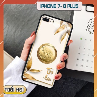 Ốp lưng con giáp cho iphone 7/ 8 plus - lưng kính cường lực