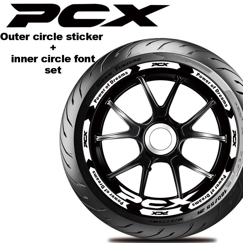 1 Set sticker Vinyl Phản Quang Dán Mâm Xe Mô Tô honda pcx 150 160 13 inch 14 inch