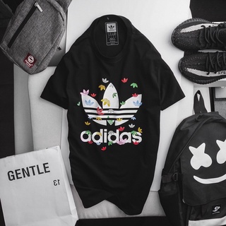 Áo thun nam nữ from rộng adidas in họa tiết