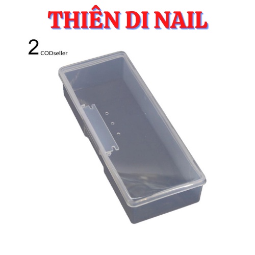 Hộp đựng dụng cụ nail, hộp nhựa trong suốt đựng dụng cụ làm móng Thiên Di Nail