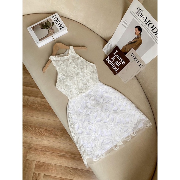 Đầm nữ đầm 2 màu đen trắng giống mẫu lên dáng xinh kèm ảnh thật trải sàn