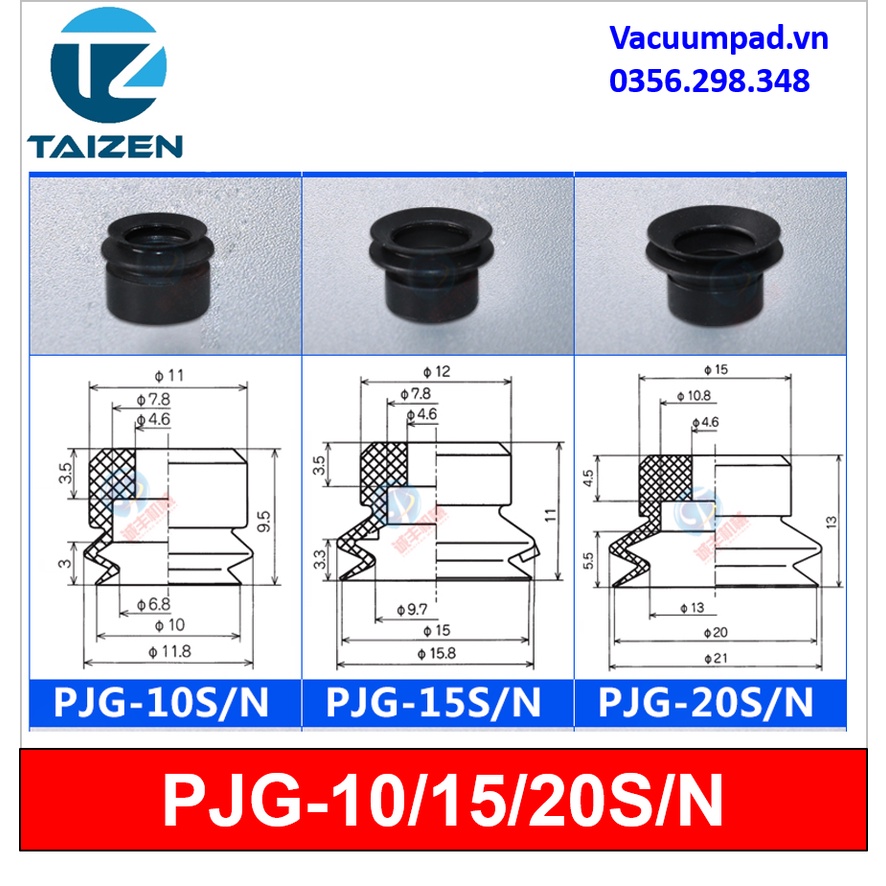 Giác hút chân không, đầu hút khí nén PJG-2~80