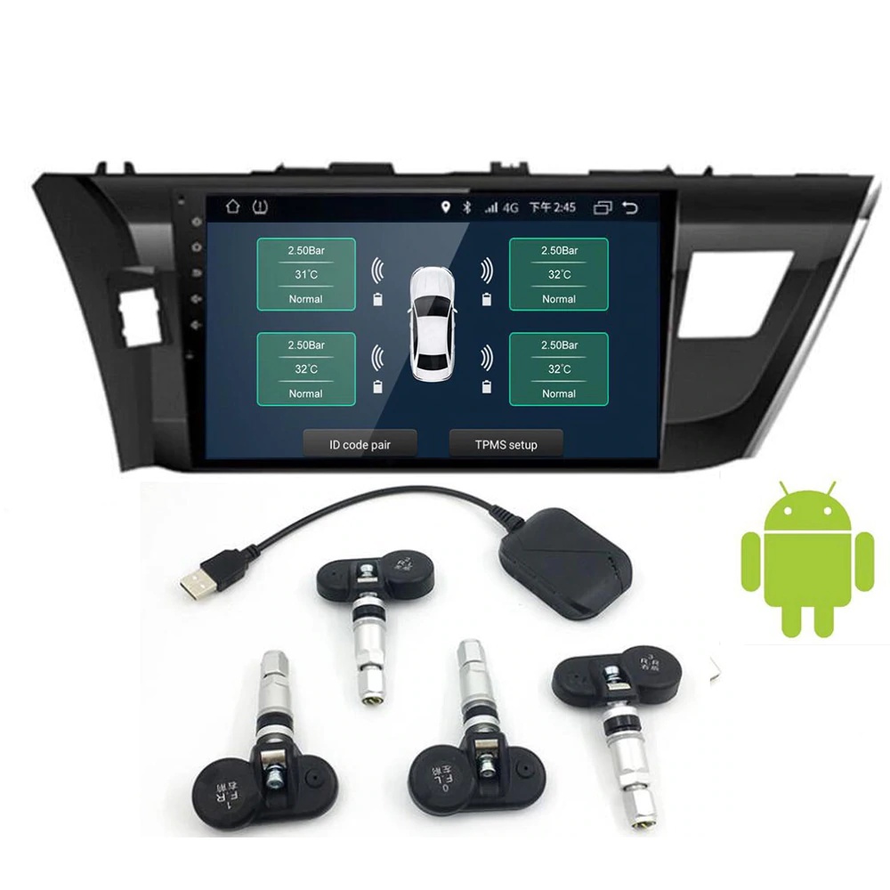 Cảm Biến Áp Suât Lốp TPMS Tích Hợp Màn Android Van Trong - Van Ngoài