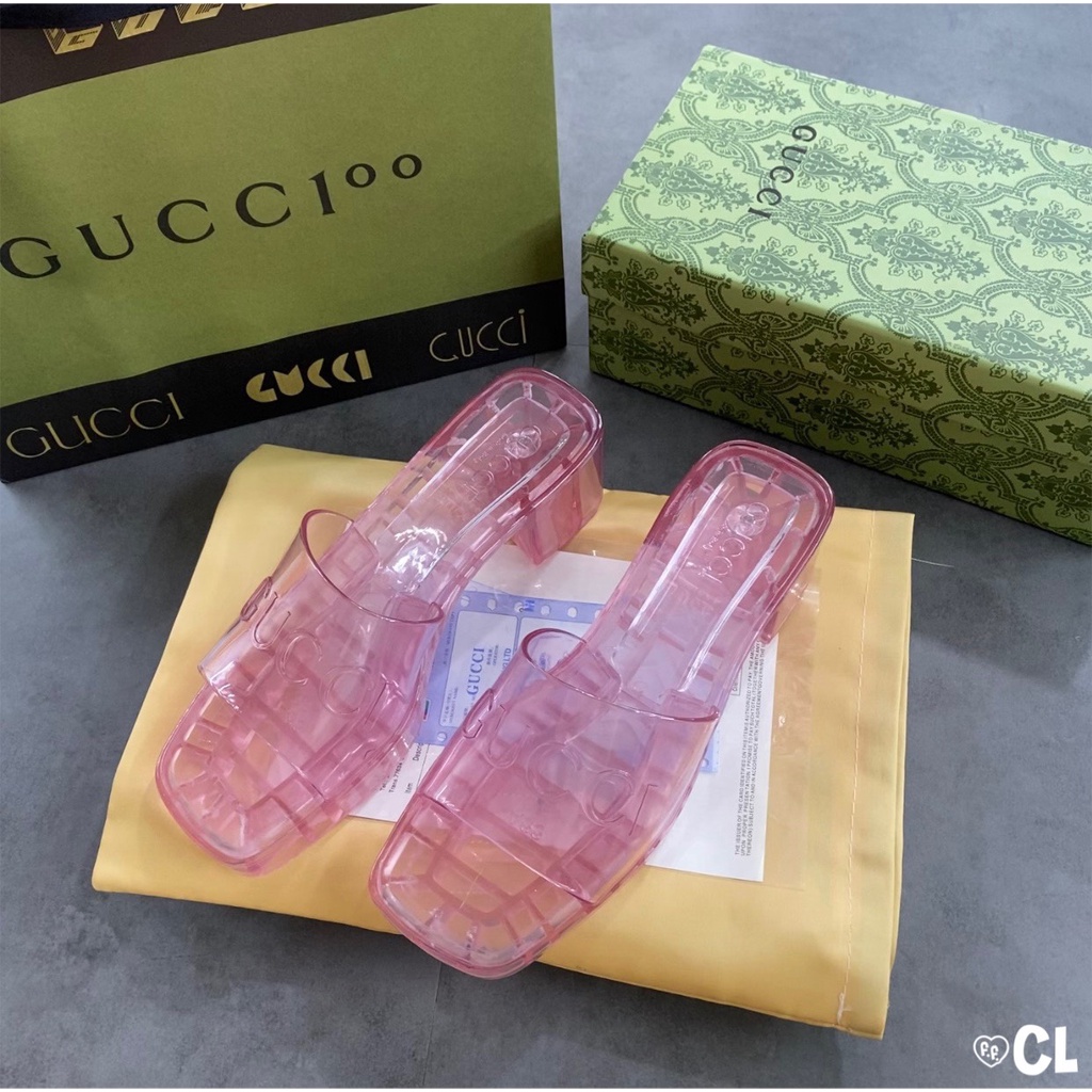 Dép cao gót 5 phân nhựa trong cao cấp 3 màu