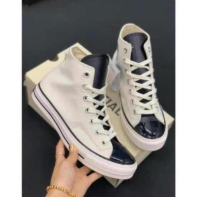 [SIÊU CHẤT] Giày CV Kem Mũi Đen bóng cao cổ ( Chuẩn 1:1 - Full box bill )