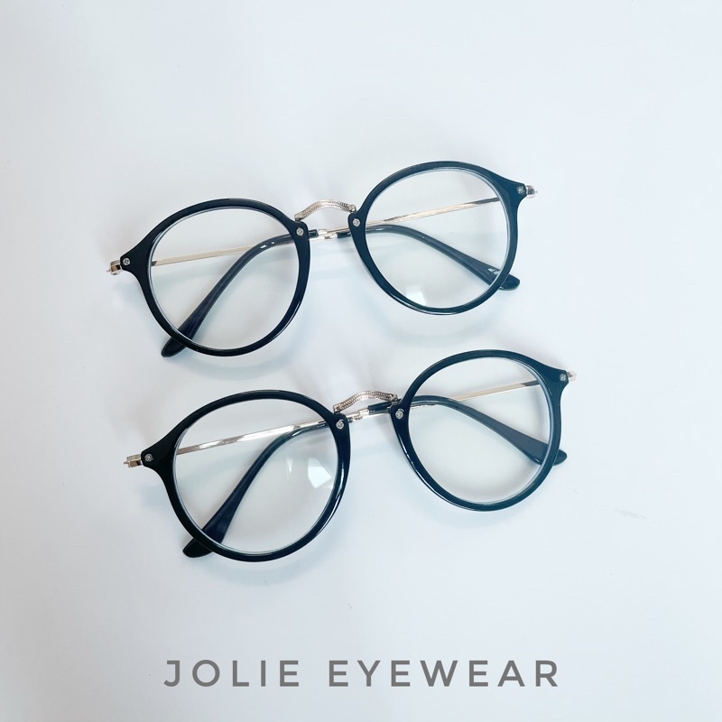 Gọng kính mắt mèo Jolie Eyewear thời trang cao cấp form tròn best seller 38807 chống ánh sáng xanh, UV400
