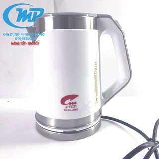 Ấm siêu tốc cao cấp 2 lớp chống nóng Jiplai EKJ318 2 lít Thailand INOX 304 Bảo Hành 12 Tháng