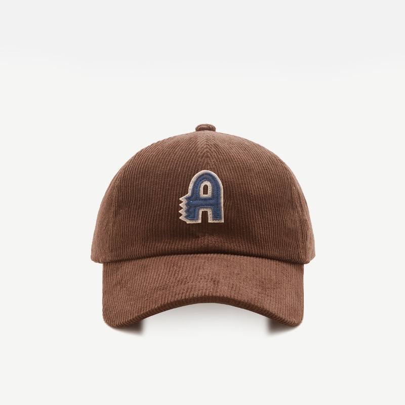 Mũi lưỡi trai LINJW mềm mại thêu họa tiết chữ A phong cách Hàn Quốc mới 2021