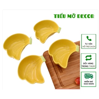Chén Bát ăn size trung gốm sứ cho bé  tập ăn, decor, để các loại gia vị, bữa phụ, nước chấm, đồ ăn kèm, hình quả chuối