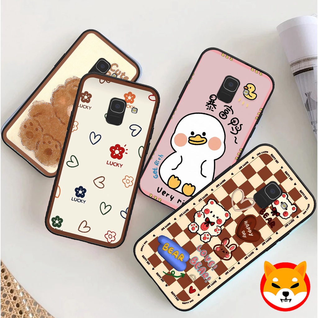 Ốp Samsung J6 2018 / J6 Plus / J8 / J6+ in hình gấu , trái tim , vịt cute duck dễ thương
