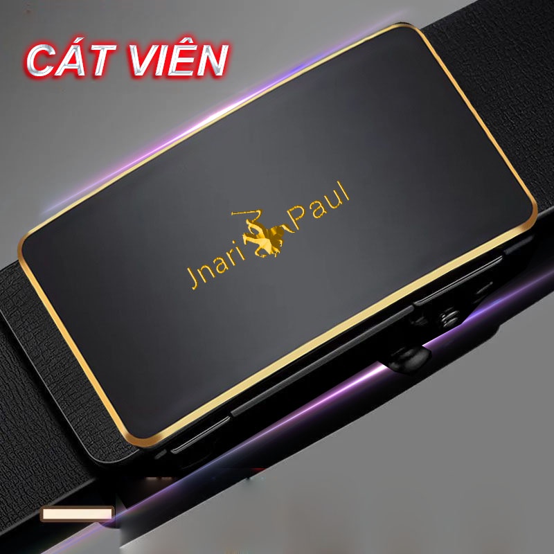 Thắt Lưng Nam da bò Paul POLO phong cách Hàn Quốc   khóa tự động 3.3cm thời trang nam tính