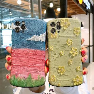 Ốp Điện Thoại Họa Tiết Tranh Sơn Dầu Hình Hoa Cho Iphone 11 Pro Max I7 I8 I7plus I8p Ixs Ixr
