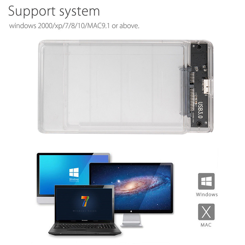 Hộp Đựng Ổ Cứng Ngoài 2.5in Sata Usb 3.0 Hdd Có Đèn Led | BigBuy360 - bigbuy360.vn